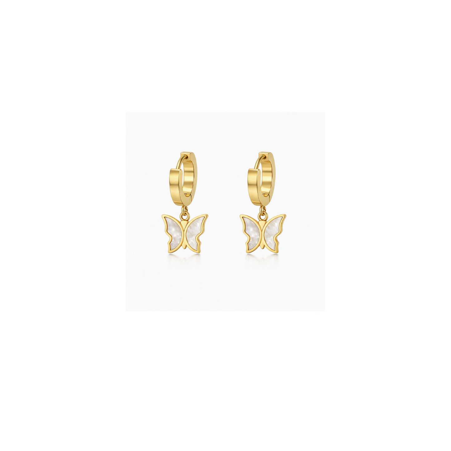 Triple Butterflies - Parures de bijoux - Or plaqué 18 carats