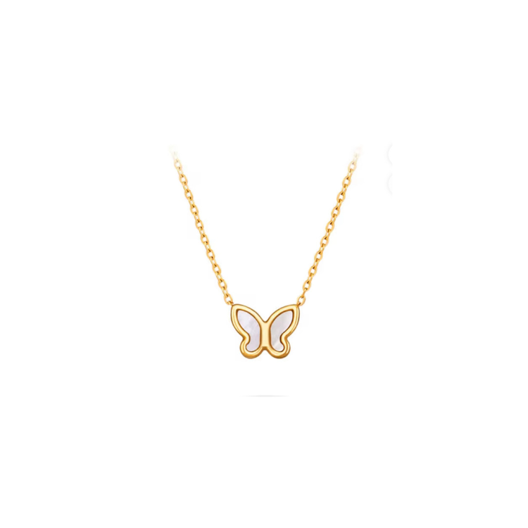 Unique butterfly - Parures de bijoux - Or plaqué 18 carats