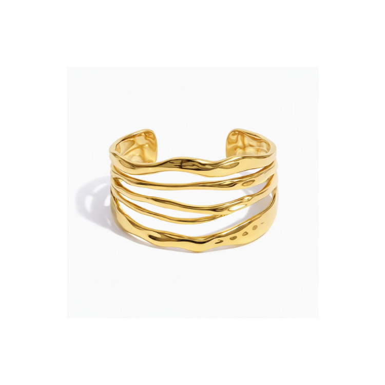 Nefertiti I - Bracelet - Or plaqué 18 carats