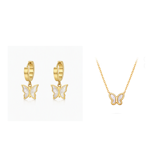 Unique butterfly - Jewelry sets - 18K gold plated