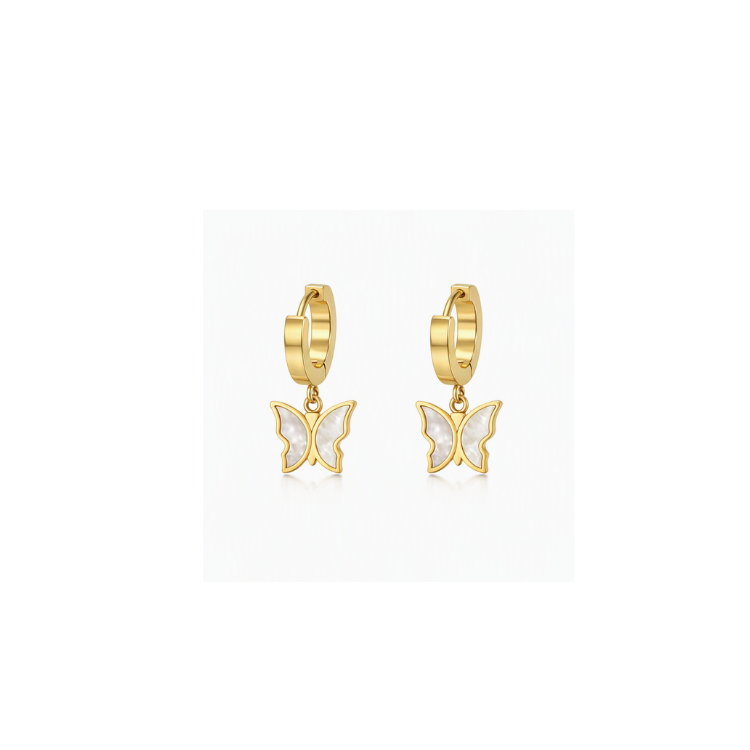 Unique butterfly - Parures de bijoux - Or plaqué 18 carats