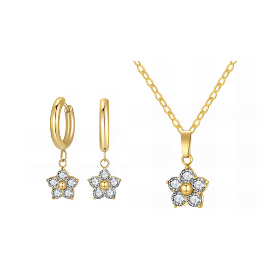 Flora Sparkle - Jewelry Sets - 18k Gold Plated