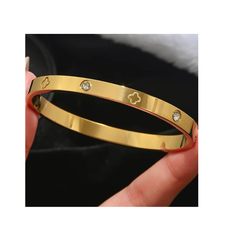 Ensemble 5 Bracelets Trefla - Or plaqué 18 carats