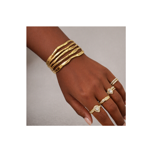 Nefertiti I - Bracelet - Or plaqué 18 carats