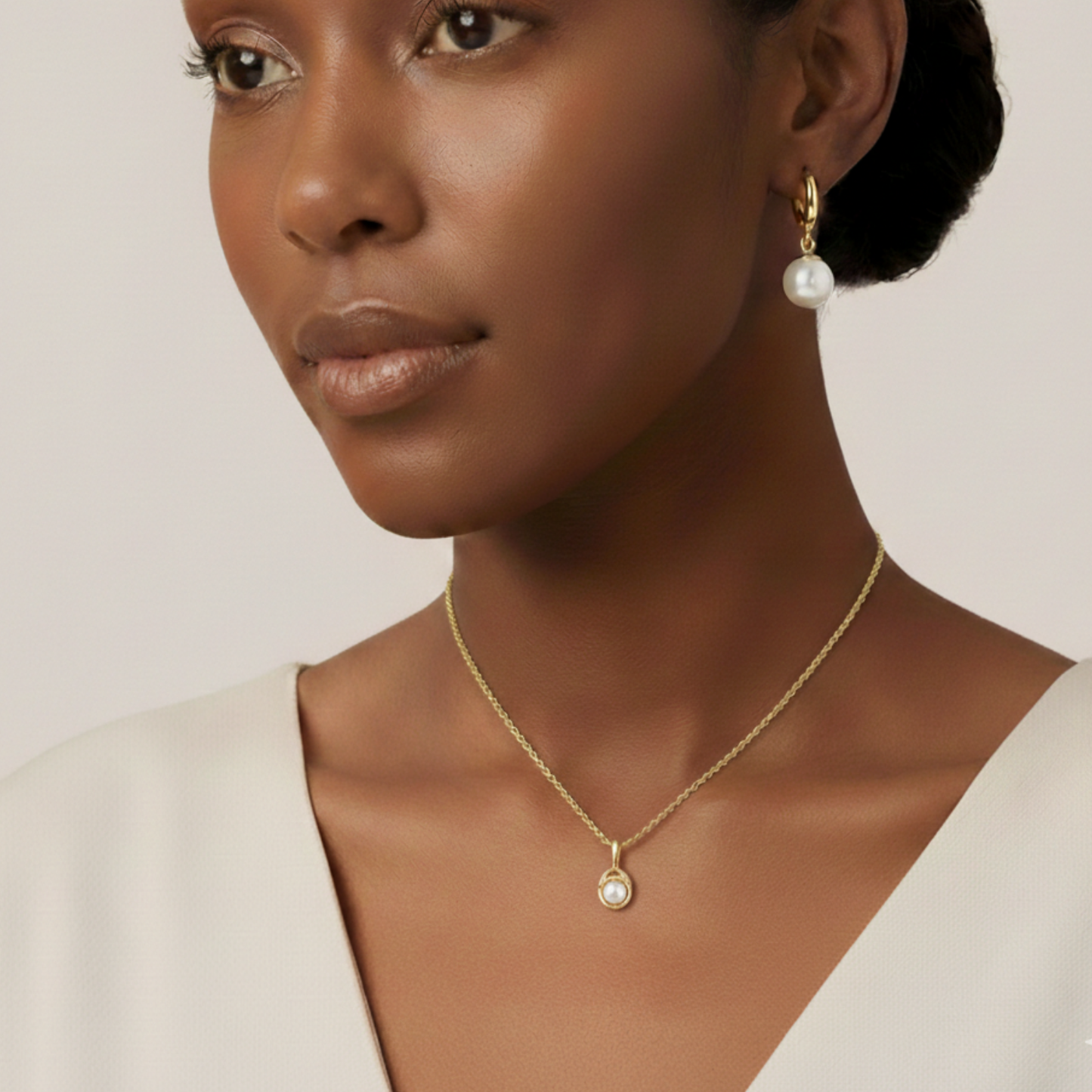 Perla Nova – Parure de bijoux - Or Plaqué 18 carats