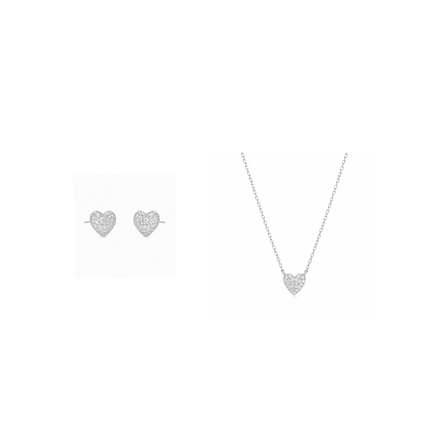 Love Glow - Necklace and Earrings Set - Women - S925 Sterling Silver