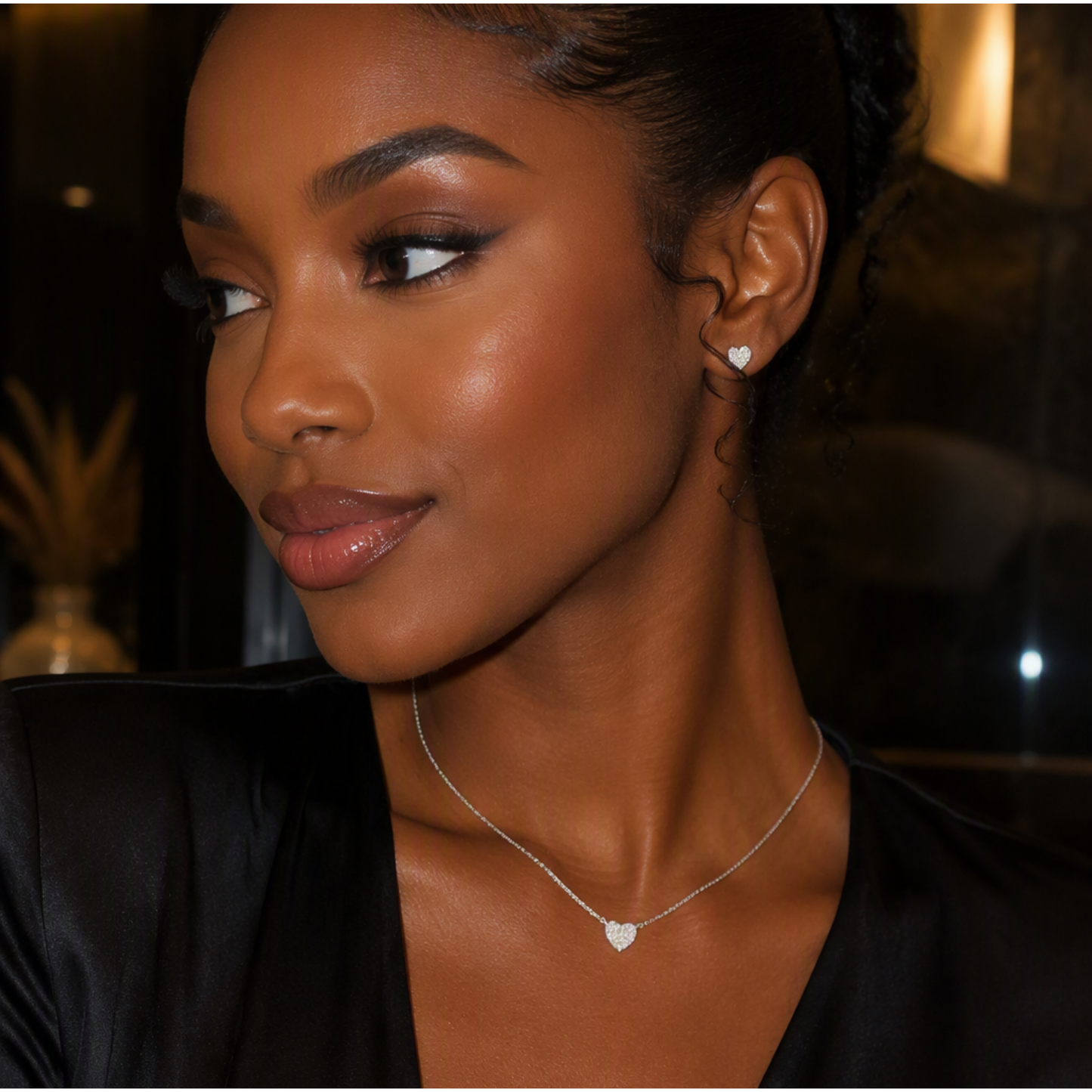 Love Glow - Necklace and Earrings Set - Women - S925 Sterling Silver